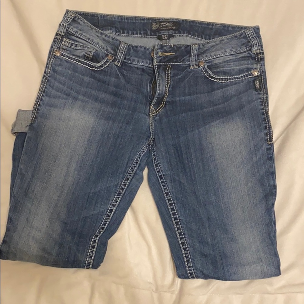 Silver skinny jeans w32/L32